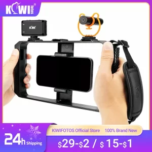 Cellphone Cage Hand Grip Vlog Shooting Mobile Filmmaking Case Phone Video Stabilizer Handheld Tripod Mount Smartphone Video Rig